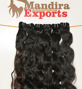 Wholesale 100% Natural Virgin Indian Temple Human Hair Extensions 10-32 Inches Non-Remy <b>Tangle</b>-Free Loose Bodywave Natural - Product Image 4