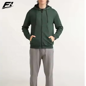 Nouveauté 2026 – Sweat à capuche zippé en coton pour homme, avec cordon de serrage, manches longues, molletonné, décontracté, personnalisable avec logo – Fournisseur en gros - Product Image 1