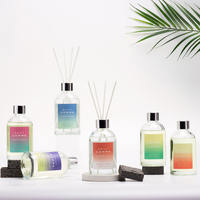 Diffuseur de parfum en verre cylindrique Daily Comma Aurora 200 ml sans BPA, parfum cerise noire et coton propre, longue durée (12 mois)