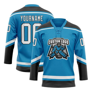 Maillots de hockey sur glace brodés personnalisés de haute qualité fabrication directe d'usine enseigner des vêtements de hockey sur glace - Product Image 4