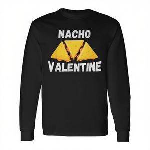 Camiseta de Manga Larga Nacho Valentine con Diseño de Comida Mexicana para el Día de San Valentín, Producto Promocional - Product Image 2