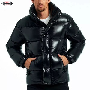 2025 Korean Fashion Winter Puffer Jacket <b>Stand</b> Collar Men Women Warm Solid Bubble Coat Black Plus Size Canvas - Product Image 6