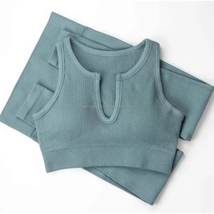 Nuevo Conjunto de Yoga para Mujer, 100% Algodón, Transpirable, Diseño Sólido Personalizable, Alta Calidad, Moda en Tendencia, Buen Precio - Product Image 1