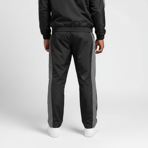 Custom Printed Logo 100% <b>Nylon</b> Color Block Panelled Washed men's <b>pants</b> Training & Gym Wear Elastic Waistband Trackpants For Men - Product Image 4