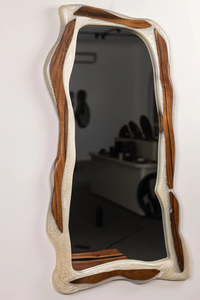 Customizable Classic Wooden And Resin <b>Wall</b> <b>Mirror</b> Frame For Traditional Home Decor Blending Timeless Style - Product Image 2