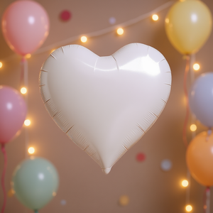 Palloncini in lamina a forma di cuore bianchi da 18 pollici, confezione da 12 pezzi - Product Image 3