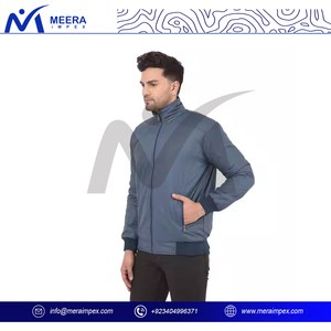 Blouson d'aviateur à fermeture éclair extensible et décontracté pour hommes Blouson d'aviateur léger pour hommes Mode décontractée - Product Image 4