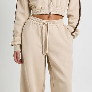 Chándal de Pierna Recta para Mujer con Cordón Ajustable, Precio al por Mayor para Compradores al por Mayor, Diseño Informal con Color Sólido y Capucha - Product Image 3