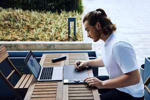 Tablette graphique sans fil Deco Pro MW BT 11x6 pouces avec 8 touches de raccourci, 2 molettes, 8192 niveaux de pression, résolution du stylet 5080LPI - Product Image 4