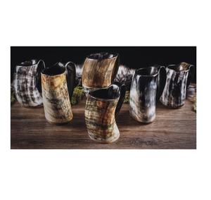 Taza de cuerno vikingo pulida con espejo de alta calidad Medieval auténtica jarra de cerveza Personal hecha a mano de la mejor calidad al por mayor - Product Image 2