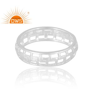 Anillo de banda de declaración de plata esterlina fina más vendido, joyería personalizada para mujer, regalo para ella - Product Image 4