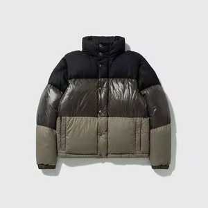 Chaqueta acolchada de alta calidad para hombre, con capucha, cálida, gruesa, de talla grande, con mangas desmontables de color en contraste, chaqueta de gran tamaño con logotipo personalizado - Product Image 3