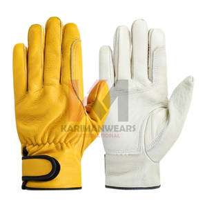 Gants de travail en cuir de vachette de qualité supérieure Gants de sécurité résistants à l'usure pour travailleurs Soudage Jardinage Construction Moto - Product Image 1