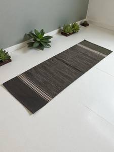Dark Color Cotton Yoga <b>Mat</b> Handwoven Yoga Rug for Early Morning <b>Exercise</b> Workout and Fitness Eco-Friendly Breathable Material - Product Image 2