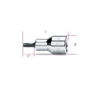 Llaves de vaso cromadas de 1/2 pulgada con punta pulida para tornillos Torx - Product Image 1