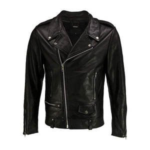 Blouson en cuir de moto personnalisé avec logo imprimé, nouvelle arrivée 2026, couleur unie, blousons en cuir de motocross - Product Image 3