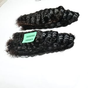 Vendeur de paquets bouclés de couleur noire crépue indienne crue naturelle 100% Extensions de cheveux humains vierges à cuticule alignée - Product Image 3