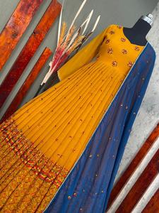 FAUX fil GEORGETTE brodé et fini avec OVERLOCK et passepoil BANGLORY à l'achat ROYAL EXPORT - Product Image 5