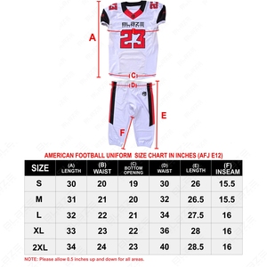 Top derniers vêtements de sport américains uniformes de football américain maillots de football de style et uniforme 2 pièces ensemble maillot de football - Product Image 6