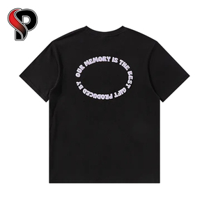 Camisetas de algodón de gran tamaño de manga corta con luz característica varios tamaños para hombres y mujeres de punto logotipo personalizado al por mayor personalizado 100% - Product Image 3