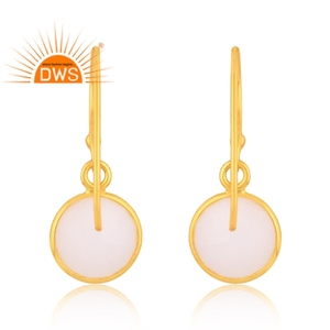 Pendiente colgante de piedras preciosas de ópalo blanco natural chapado en oro de 18 quilates de plata esterlina de última tendencia, fabricante de joyería fina Demi - Product Image 4