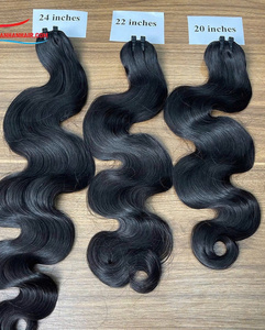 Vendeurs de cheveux bruts vietnamiens cuticule alignée pas de perte pas d'enchevêtrement vapeur paquets de cheveux de vague de corps livraison directe - Product Image 5