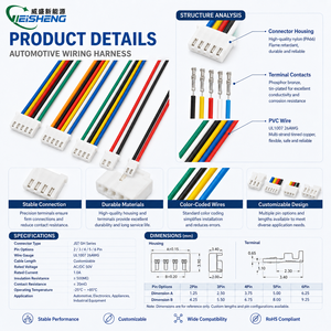 Connecteur de câblage mâle-femelle à pas de 2,5 mm, personnalisé 2, 3, 4, 5 broches, JST XH 2.54, pour faisceau de câbles et assemblages - Product Image 3