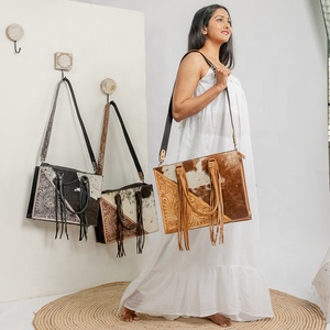 Nouveau véritable main usiné en cuir aztèque gland sac fourre-tout femmes élégant sacs à provisions élégant Style Vintage dissimulé transporter - Product Image 1