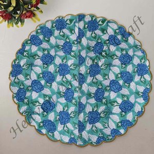 Handmade Printed Modern Round Table Napkin 100% Cotton Unique Design for <b>Airplane</b>, Hotels and Home Use EN105 - Product Image 5