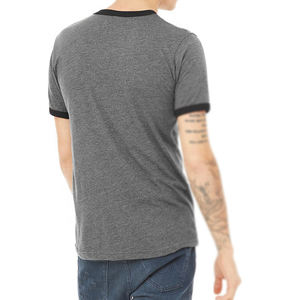 T-shirt d'été de couleur unie pour hommes, col en O, manches courtes, respirant, sport, course à pied, t-shirts pour hommes, au prix de gros - Product Image 6
