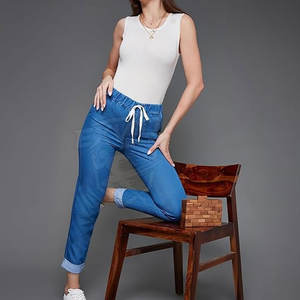 Conception de logo personnalisée, pantalon en jean pour femmes à séchage rapide, vêtements décontractés, pantalon en jean pour femmes de haute qualité - Product Image 6