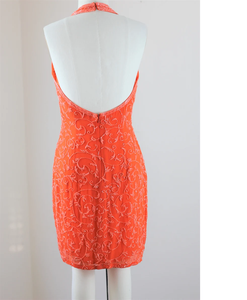 Robe de soirée courte sans manches avec broderie de paillettes bon prix pour les fêtes en club ou les occasions spéciales - Product Image 2