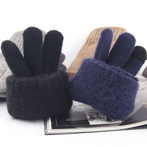 Unisex Winter Warm Touch Screen <b>Gloves</b> Knit Wool Fleece Lined Casual Twill Multifunction for Cold Weather - Product Image 6