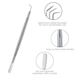 Herramienta de Lifting de Pestañas Plateada Más Vendida, de Metal con Peine para Pestañas, Herramientas de Belleza de Acero Inoxidable por Bahasa Pro - Product Image 4