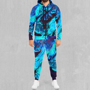 Survêtements de sport grande taille pour hommes, extensibles dans quatre sens, de haute qualité, couleurs personnalisées, logo sublimé, 100 % coton, vente en gros - Product Image 1