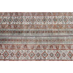 Tapis turc 2,3x10,5 pieds, tapis vintage en laine marron orange à motifs floraux - Product Image 5