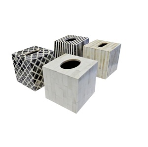 Caja de pañuelos de aspecto más nuevo hecha con soporte de pañuelos con incrustaciones de hueso, caja de almacenamiento al por mayor para decoración de mesa, diseño superior único - Product Image 6