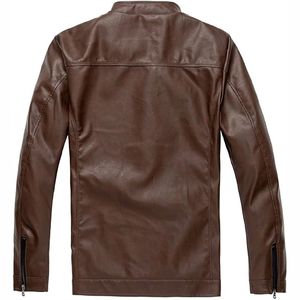Nouveau 2025 Causal Vintage Veste En Cuir Manteau Hommes vestes en cuir - Product Image 2