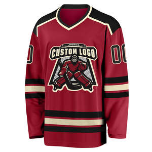 Maillot de hockey sur glace chemises brodées uniformes cousus vêtements de sport avec logos - Product Image 4