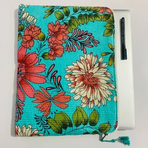 100% Cotton Multi <b>Floral</b> <b>Quilted</b> Laptop Bag Stylish Vintage Printed Elegance and Fashionable Companion - Product Image 3