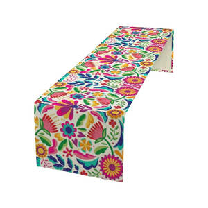 Fabricant indien, chemins de table de mariage personnalisés en coton 100% pur, brodés avec logo - Product Image 5