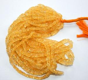 Cuentas espaciadoras Heishi de cristal citrino Natural de 6mm de alta calidad, hebra de oro suelta para la fabricación de joyas de calidad - Product Image 4