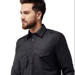 Kurta Pajama Cho Nam Giới Thiết Kế Đầy Đủ Tay Áo Shalwar Kameez Kurta Và Churidar Pajama Set Nút Cổ Áo Mô Hình Bollywood Thời Trang - Product Image 1