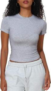 เสื้อยืดผู้หญิงทรงสลิม ใส่สบาย ไซส์ใหญ่ ระบายอากาศดี ดีไซน์ทันสมัย เรียบหรู ดูดี มีสไตล์ - Product Image 5