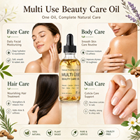 Huile de fleurs séchées de néroli multi-usages en marque blanche 60ml, à base de plantes, pour massage, cheveux, corps et ongles, flacon compte-gouttes en verre, fournisseur