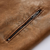 Vestes en cuir de vache véritable entièrement personnalisées pour hommes Veste en cuir à bas prix fabriquée au Pakistan