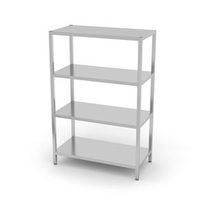 HENDI <b>Kitchen</b> Line Storage <b>Rack</b> with 4 Solid Shelves Bolted 1000x500x(H)1800mm - Product Image 1