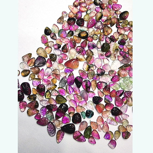 275 pièces de tourmaline couleur bio naturelle 7mm à 14mm feuille à découper 205 cts lot Iroc ventes feuilles de haute qualité pierres précieuses en vrac - Product Image 2