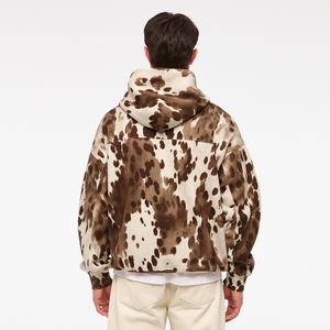 Sudaderas con capucha de manga larga con bolsillo y apliques vintage personalizados con estampado de abullonado para hombre - Product Image 6