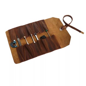 Bolsa de cincel enrollable para herramientas | Almacenamiento de cincel para tallado de 10 ranuras con acabado de aspecto de cuero antiguo para construcción y bricolaje - Product Image 4